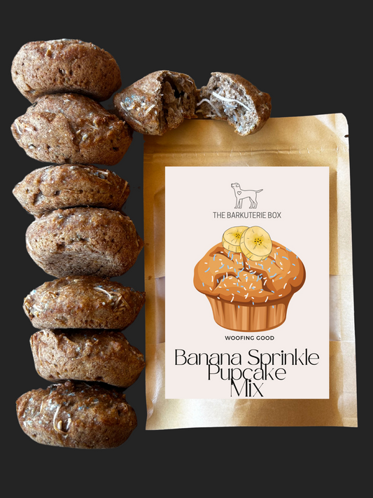 Banana Sprinkle Pupcake Baking Kit